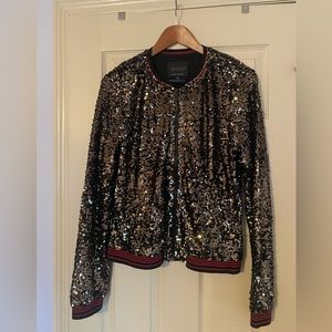 Sanctuary Sequin Bomber Jacket